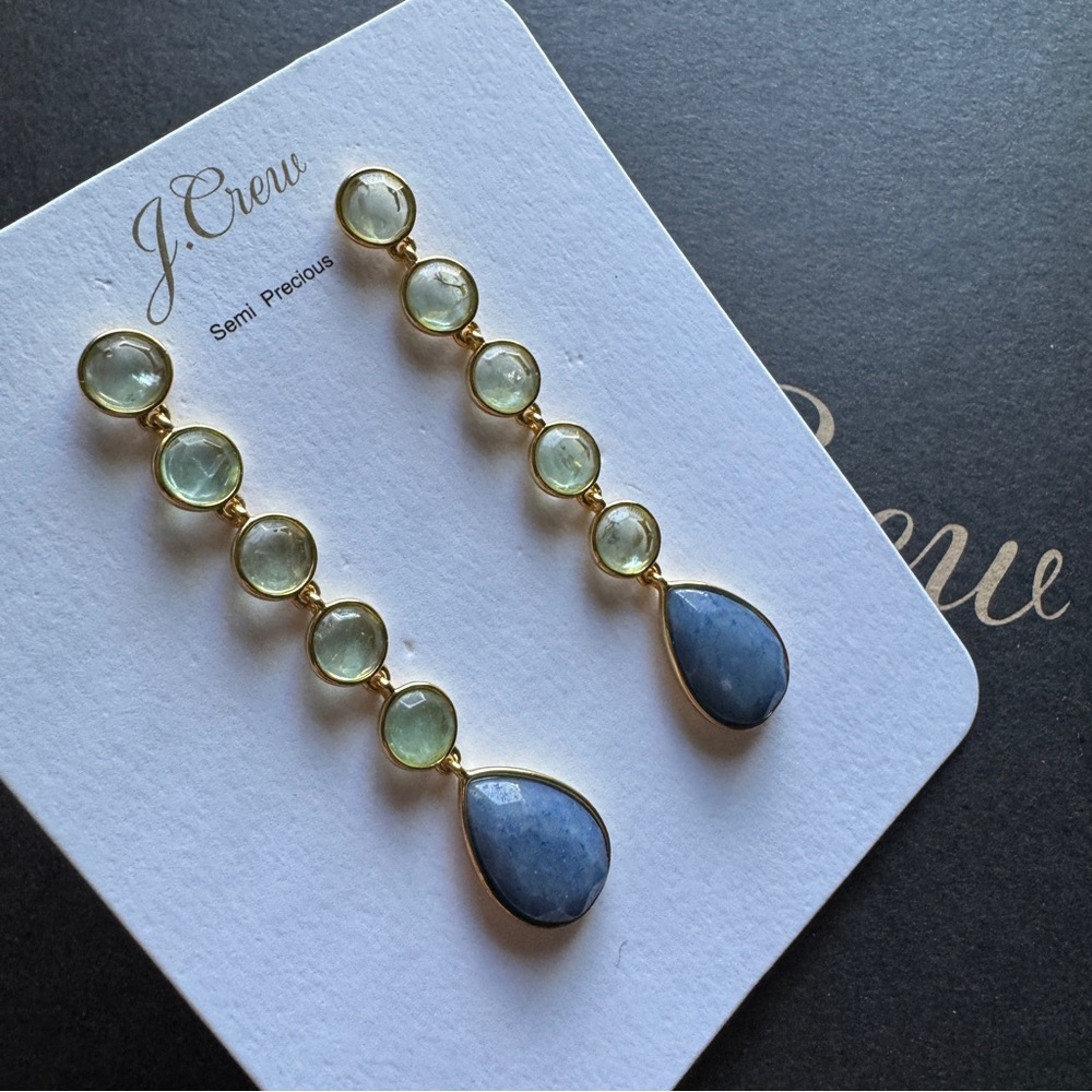 J. Crew Mixed-stone drop earrings - Picture 3 of 6